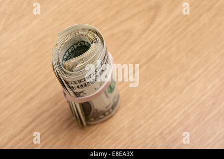 Bundle of US One Dollar Bills Stock Photo