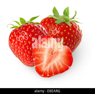 Beautiful strawberries isolated on white background Stock Photo - Alamy