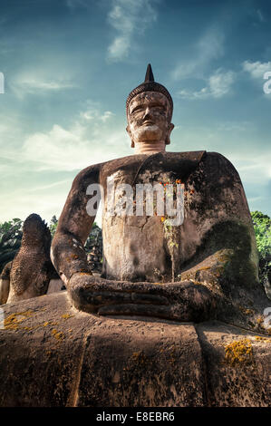 Amazing view of mythology and religious statues at Wat Xieng Khuan Buddha park. Vientiane, Laos Stock Photo