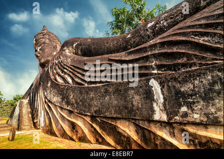 Amazing view of mythology and religious statues at Wat Xieng Khuan Buddha park. Vientiane, Laos Stock Photo