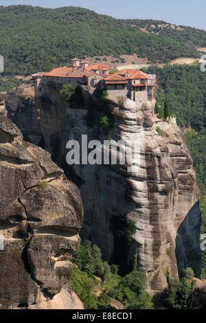 Holy monastery of Vaarlam in Meteora, Thessaly, Greece. Stock Photo