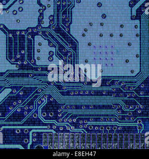 Binary codes and Microchips Details Stock Photo