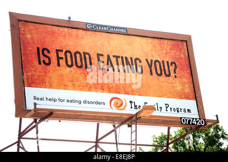 Billboard advertising help for eating disorders. St Paul Minnesota MN USA Stock Photo