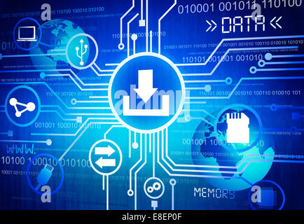 Digitally Generated Image of Data Concept Stock Photo