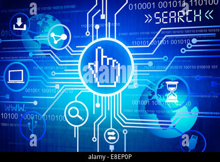 Digitally Generated Image of Search Concept Stock Photo