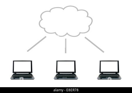 A conceptual image of computer cloud storage Stock Photo
