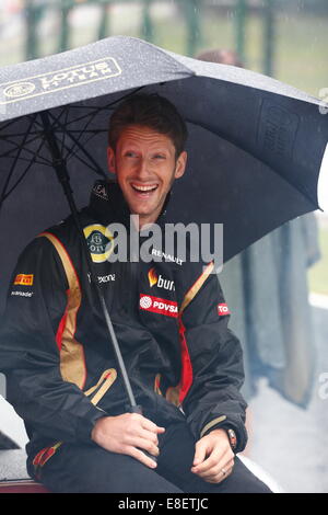 Romain GROSJEAN, FRA, team Lotus SUZUKA, JAPAN, 05.10.2014, Formula One F1 race, JAPAN Grand Prix, Grosser Preis, GP du Japon, Motorsport, Photo by: Sho TAMURA/AFLO SPORT GERMANY OUT Stock Photo