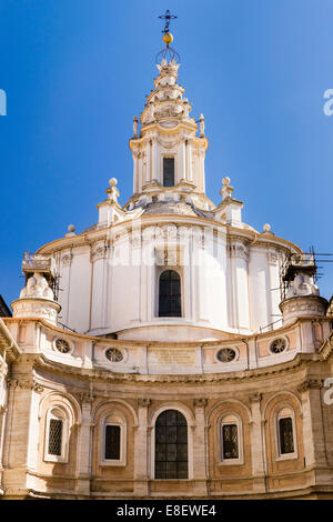 The lantern of the baroque church Sant'Ivo alla Sapienza, St. Ivo, by Francesco Borromini, Rome, Lazio, Italy