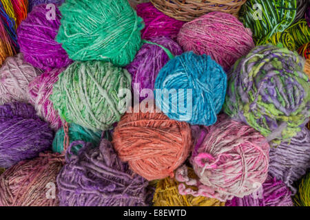 Colourful wool, Chile Stock Photo