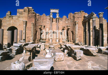 Severan Basilica, Leptis Magna, Libya, 216 AD. Stock Photo