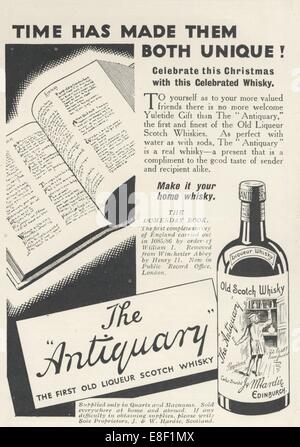 Antiquary Liqueur Scotch Whisky, 1935. Artist: Unknown Stock Photo