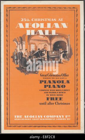 Aeolian Company Pianolas, 1920s. Artist: Wilfred Fryer