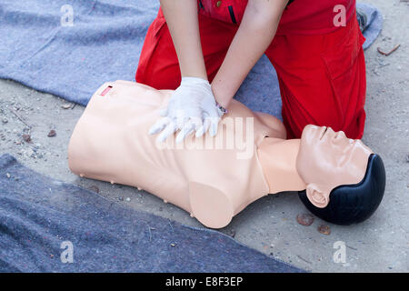 CPR training Stock Photo