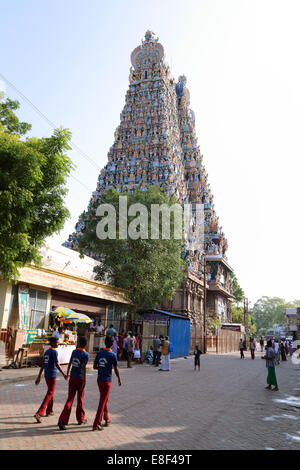 Meenakshi Amman Temple ,Meenakshi Sundareswarar Temple, Tiru-aalavaai,  Meenakshi Amman Kovil, Madurai, Tamil Nadu, India. Stock Photo
