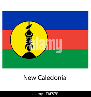 Flag  of the country  new caledonia. Vector illustration. Stock Photo