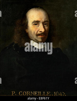 Portrait of Pierre Corneille (1606-1684). Artist: Le Brun, Charles (1619-1690) Stock Photo