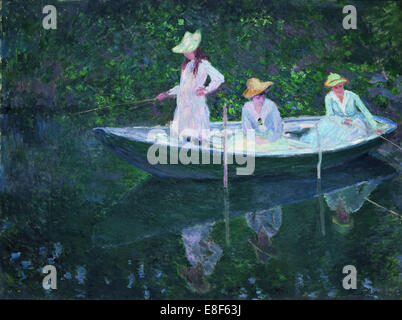 The Boat at Giverny (En norvégienne). Artist: Monet, Claude (1840-1926) Stock Photo