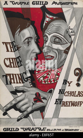 Poster for The Chief Thing, play by Nikolai Evreinov. Artist: Sudeykin, Sergei Yurievich (1882-1946) Stock Photo