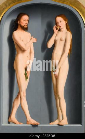 Adam and Eve (Sedano Family Triptych, exterior panels). Artist: David, Gerard (ca. 1460-1523) Stock Photo