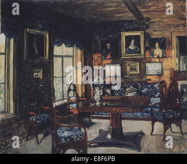 The Drawing room in the Manor house Rozhdestveno. Artist: Zhukovsky, Stanislav Yulianovich (1873-1944)
