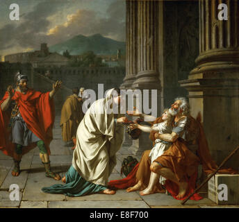 Belisarius Begging for Alms. Artist: David, Jacques Louis (1748-1825) Stock Photo