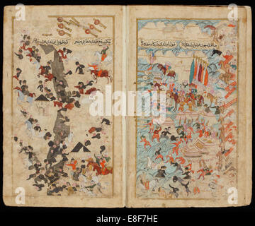 The Battle of Keresztes in 1596 (From Manuscript Mehmed III's Campaign in Hungary. Artist: Turkish master Stock Photo