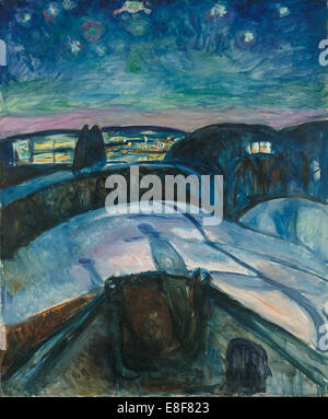 The Starry Night. Artist: Munch, Edvard (1863-1944) Stock Photo