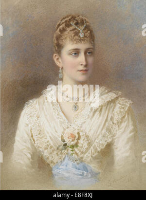 Portrait of Grand Duchess Elizaveta Fyodorovna (1864–1918). Artist: Alexandrovsky, Stepan Fyodorovich (1843-1906) Stock Photo