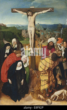 The Crucifixion. Artist: David, Gerard (ca. 1460-1523) Stock Photo