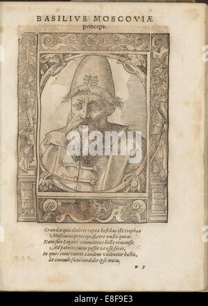 Portrait of the Tsar Ivan IV the Terrible (1530-1584). Artist: Stimmer, Tobias (1539-1584) Stock Photo