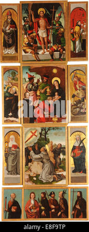 Altarpiece of Saints Anne and Michael the Archangel (Right panel). Artist: Comontes, Francisco de (active 1524-1565) Stock Photo