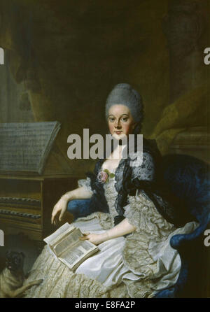 Duchess Anna Amalia of Brunswick-Wolfenbüttel (1739-1807). Artist: Ziesenis, Johann Georg, the Younger (1716-1776) Stock Photo