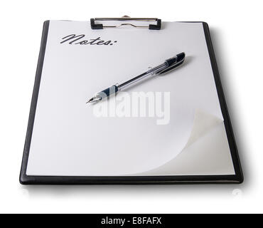 Clipboard With Pen Isolated On White Background Stock Photo
