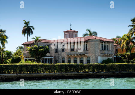 Luxurious mansion on Star Island in Miami, Florida, USA Stock Photo