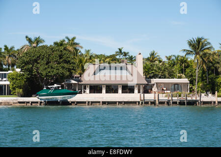 Luxurious mansion on Star Island in Miami, Florida, USA Stock Photo