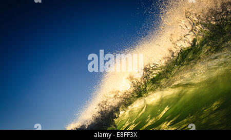 Close up of large wave breaking, California, USA Stock Photo