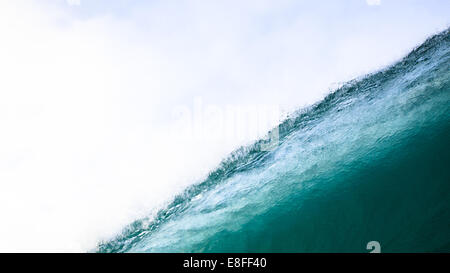 Close up of large wave with spray Stock Photo