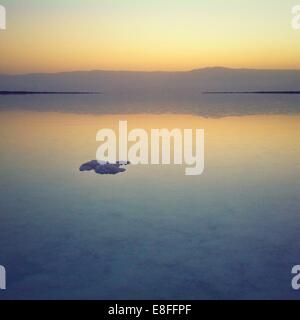 Sunrise over the Dead Sea, Israel Stock Photo