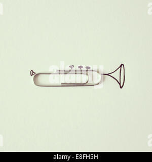 Conceptual trumpet Stock Photo