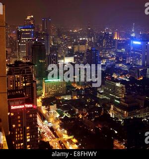 Thailand, Bangkok, Cityscape at night Stock Photo