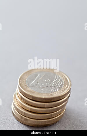 Stack of Euro Coins Stock Photo