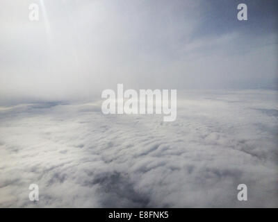 Cumulus clouds from above Stock Photo