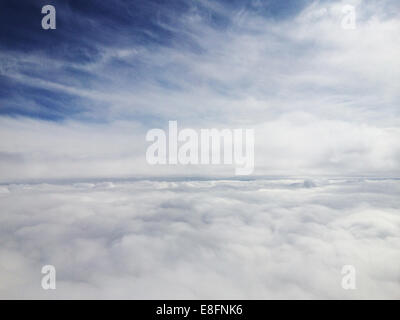 Cumulus clouds from above Stock Photo