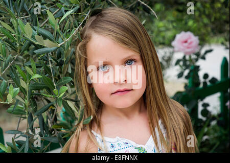 Greece, Portrait of young girl