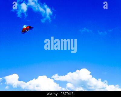Kite flying in sky Stock Photo
