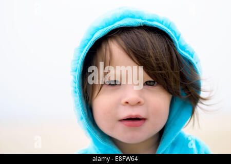 Portrait of girl wearing a hooded top Stock Photo