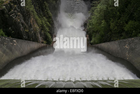 Canada, North Vancouver, Cleveland Dam, Waterfall Stock Photo