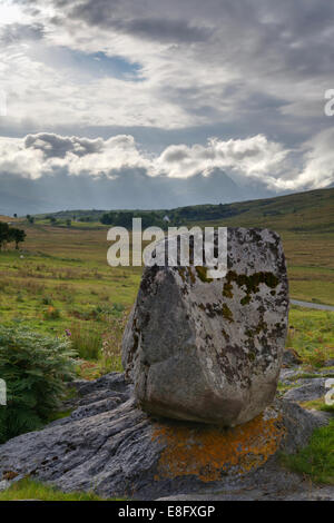 Standing stone on the road to Elgol Isle of Skye, Scotland