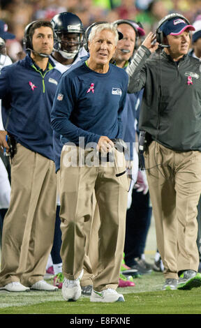 Seattle Seahawks head coach Pete Carroll speaks during a news ...