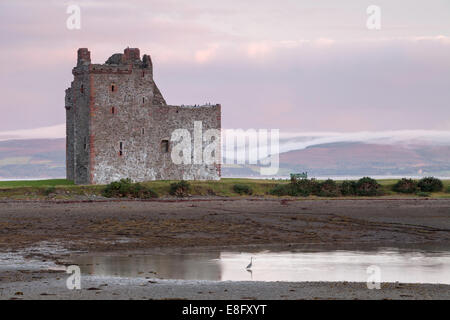 Lochranza Castle early in the morning, Isle of Arran, Scotland Stock Photo